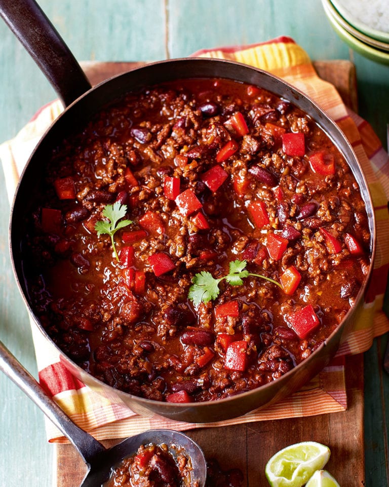 Hovädzie Chilli con carne s ryžou